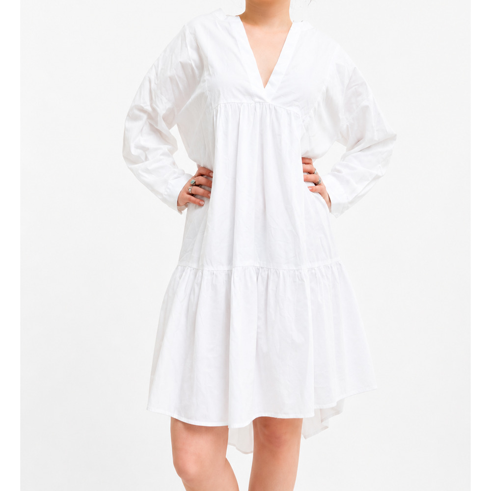 ZARA white Cotton Flowy Dress Size Xs